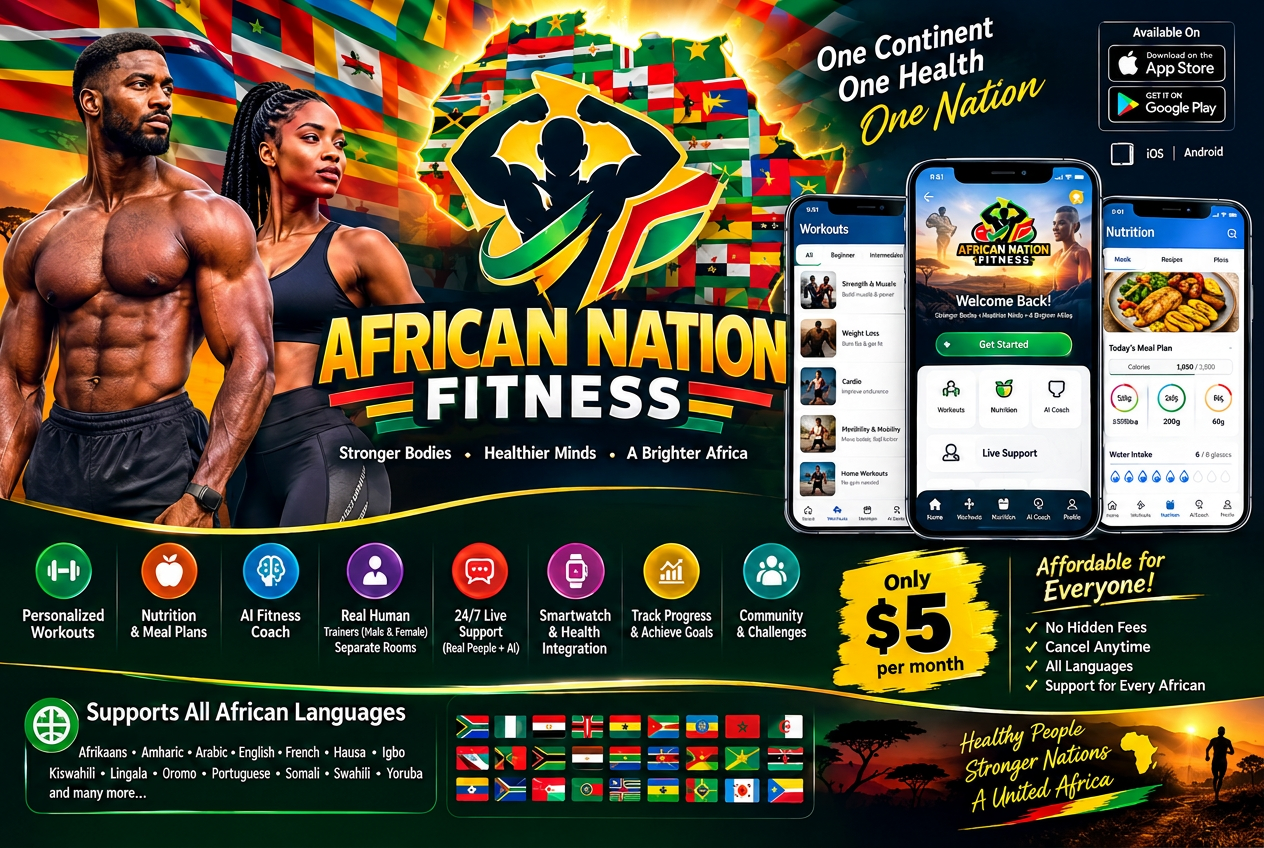 African Nation Fitness poster